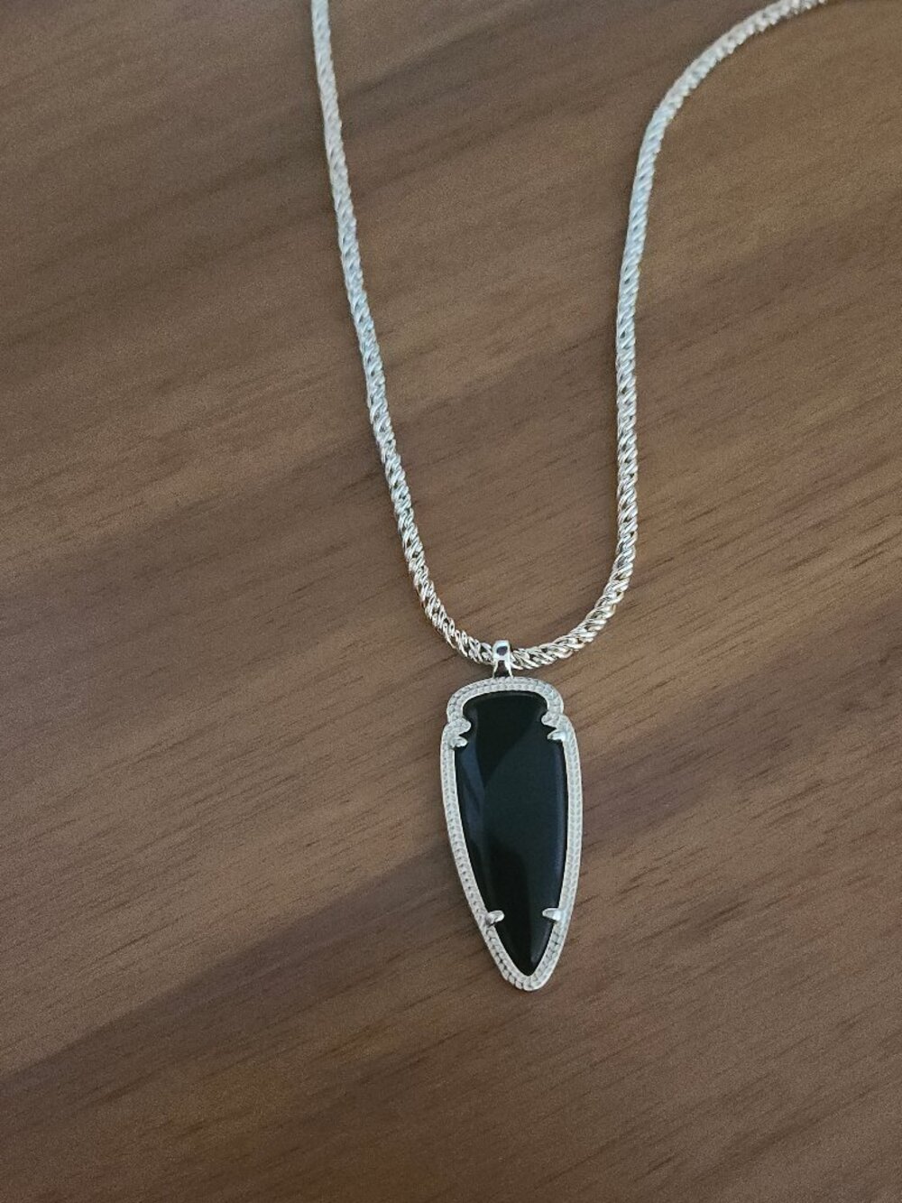 Kendra Scott Black Arrow Pendant Necklace